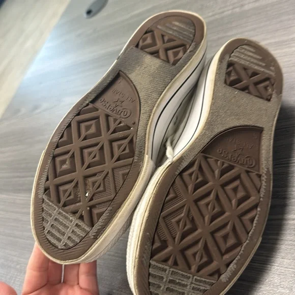 Women's High-Top Platform Canvas Sneakers - Cream Converse size 7 - Picture 5 of 7